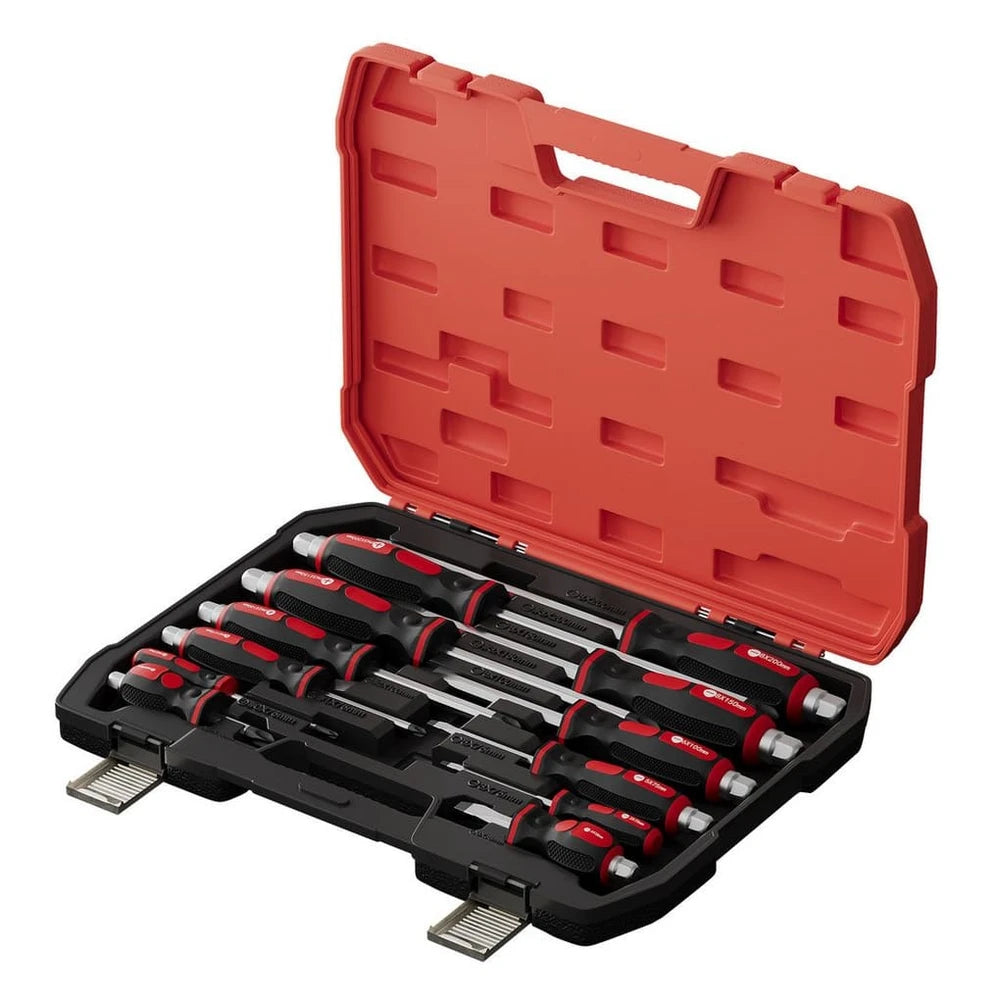 Walter Stahl Germany Schraubendreher-Set, 12-teilig, magnetisch, Cr-V Stahl