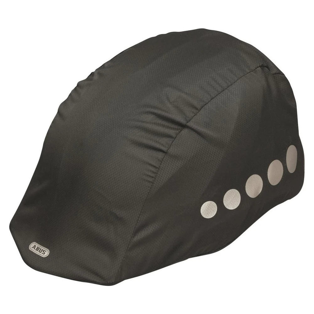 ABUS Fahrradhelmüberzug, Regenkappe, universal, schwarz, Reflektoren
