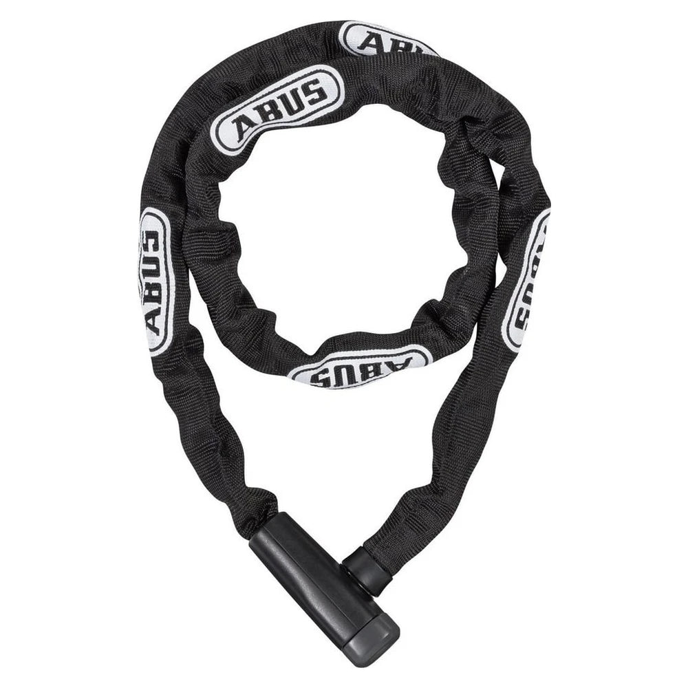 ABUS Kettenschloss 5805K/110, 5mm Vierkantkette, 2 Schlüssel, schwarz/weiß