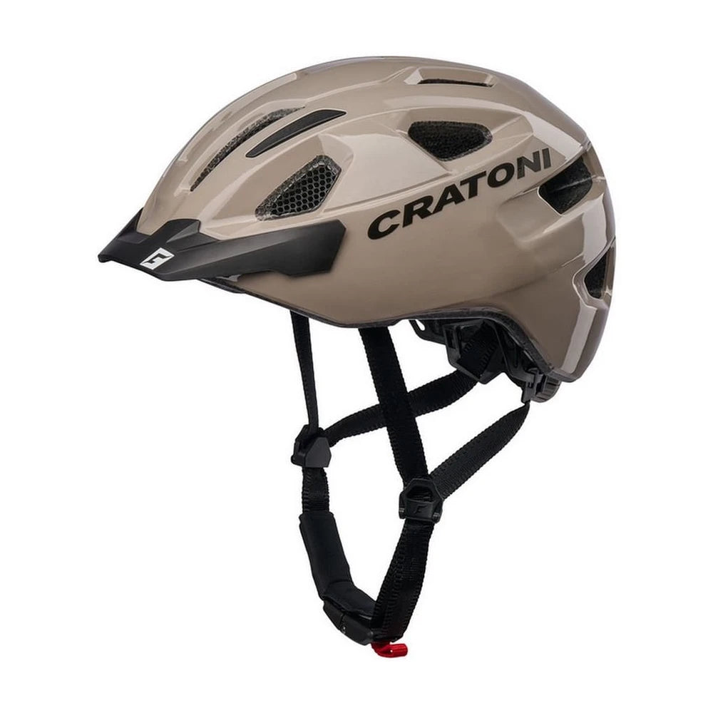 Cratoni Fahrradhelm C-Swift, 53-59cm, 250g, Rücklicht, Beige