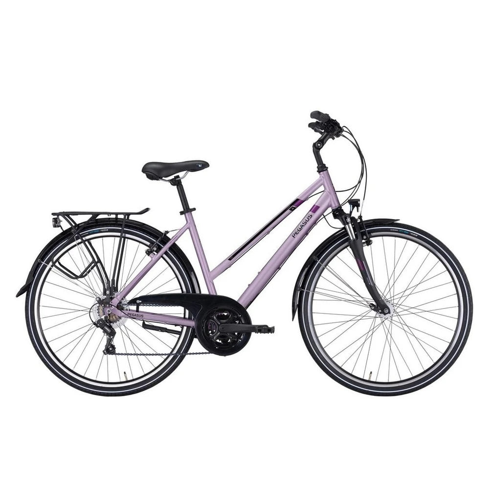 Pegasus Trekkingrad Piazza 21 Damen Trapez lila 2026, 21 Gang Shimano