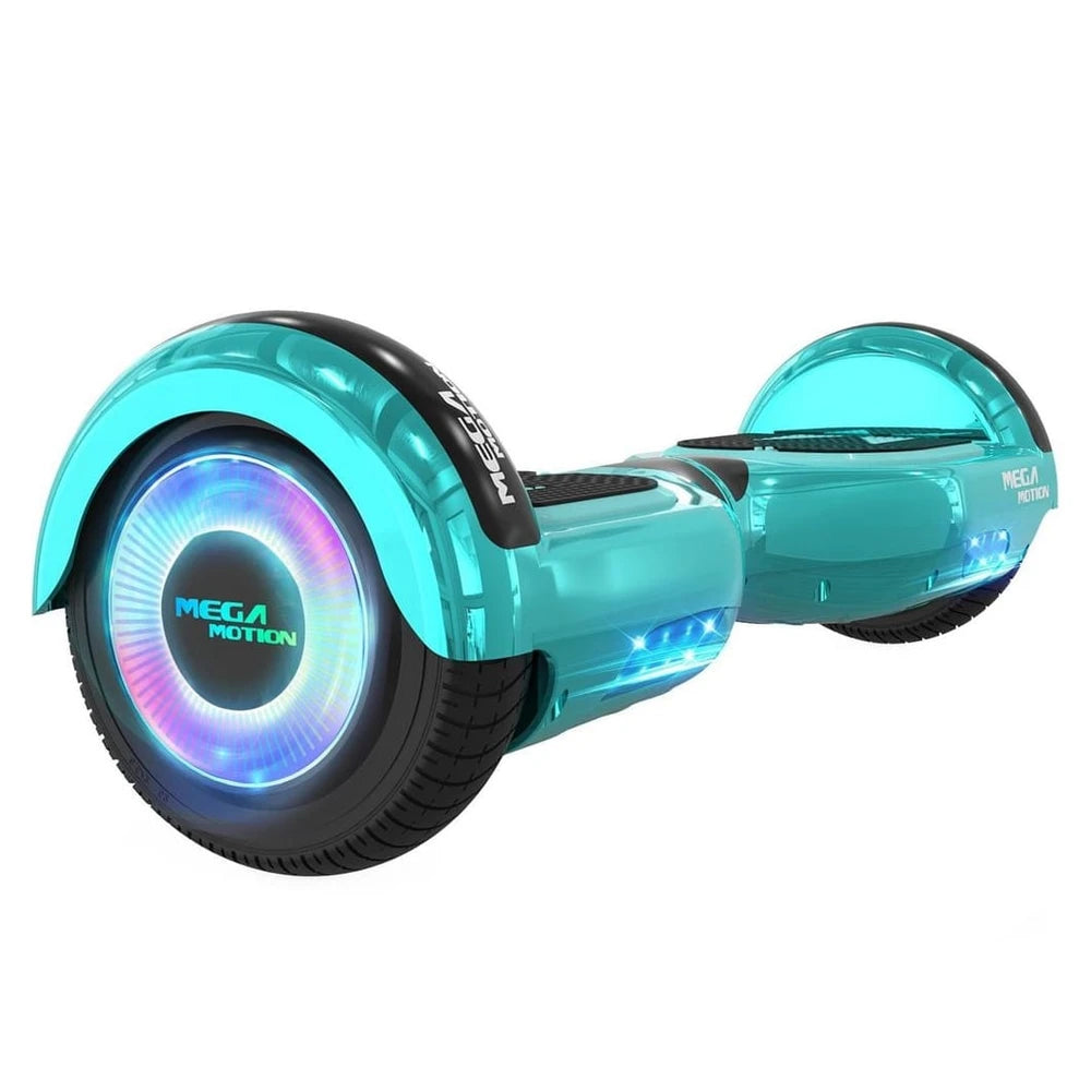 MEGA MOTION A03 Hoverboard, 6.5 Zoll, Bluetooth, LED-Licht, 2 Motoren, grün