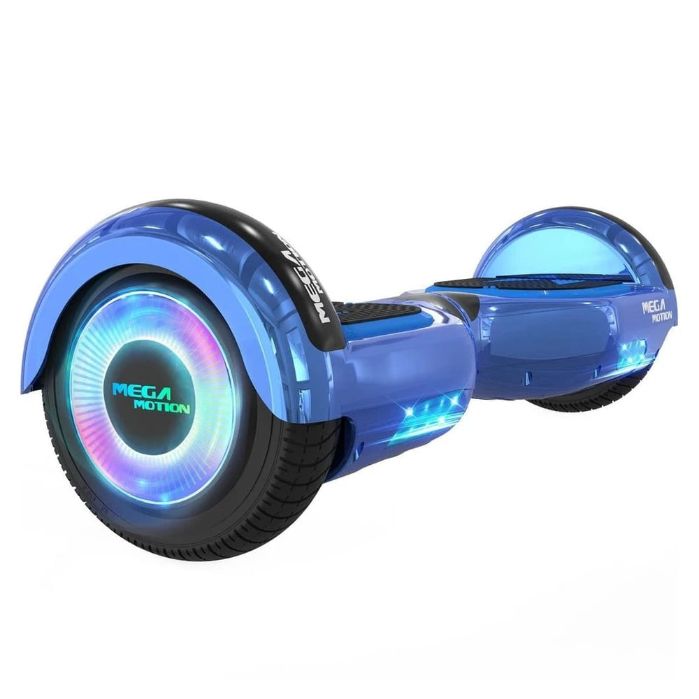 MEGA MOTION A03 Hoverboard, 6.5 Zoll, Bluetooth, LED, 2 Motoren, Blau