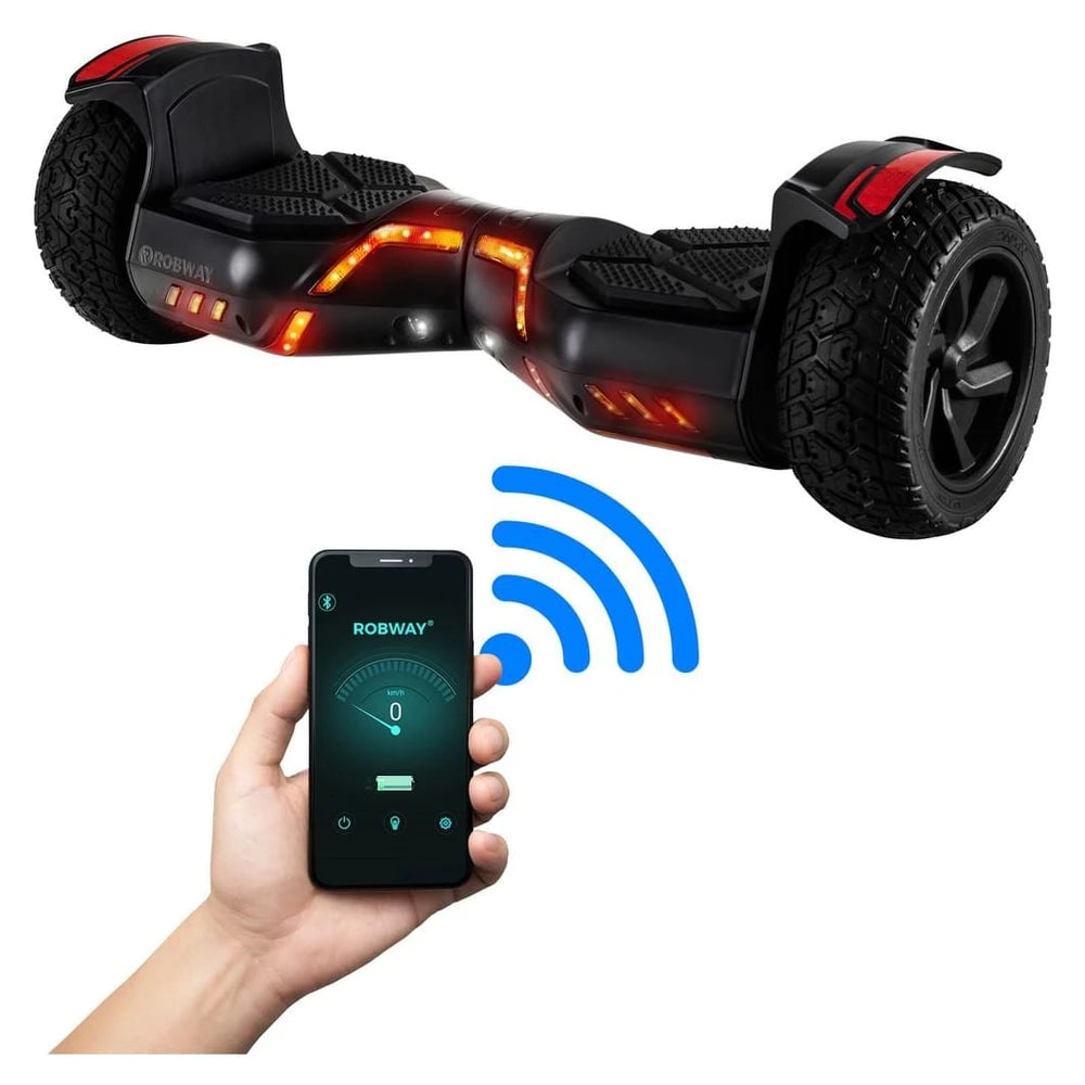 ROBWAY X2 Offroad-Hoverboard, 8.5 Zoll, Schwarz Matt, Bluetooth