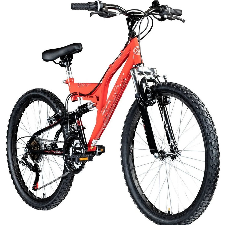 Galano Mountainbike FS180, 18 Gang, 24 Zoll, Jugendfahrrad 130-145 cm