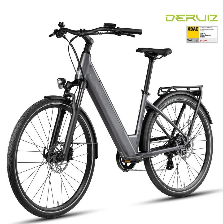 DERUIZ E-Bike Cityrad 28 Zoll, 160km, Bluetooth & APP, 8 Gang Shimano, 644 Wh