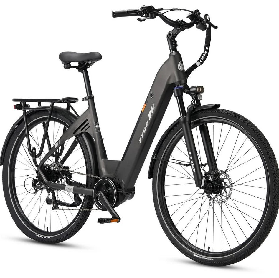 TTGO E-Bike Cityrad 28 Zoll, 75Nm Mittelmotor, 648Wh, 9 Gang Shimano
