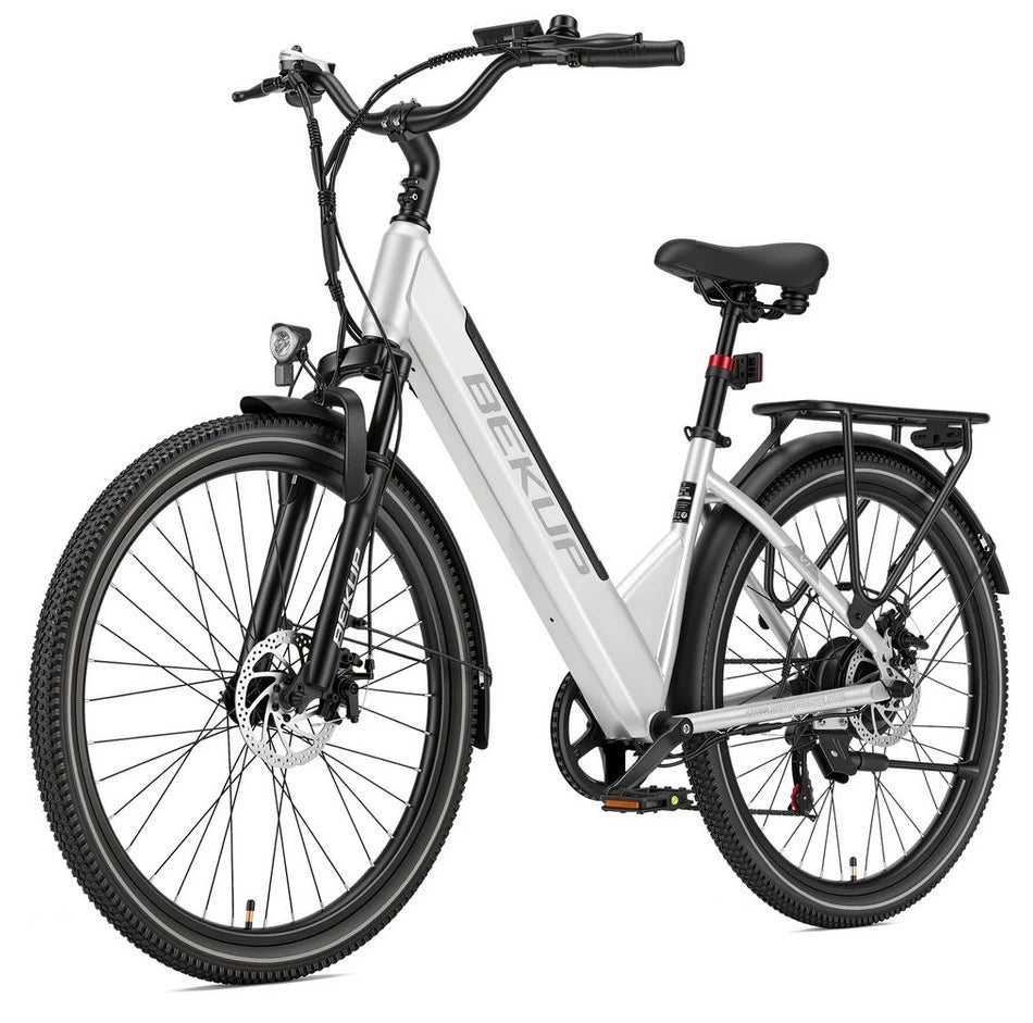 Vankel E-Bike Cityrad 26 Zoll, 522WH, Tiefeinsteiger, 7-Gang Shimano, Heckmotor
