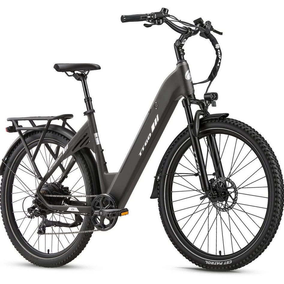 TTGO E-Bike Cityrad 28 Zoll, 70 Nm, Federsattelstütze, 7 Gang Shimano