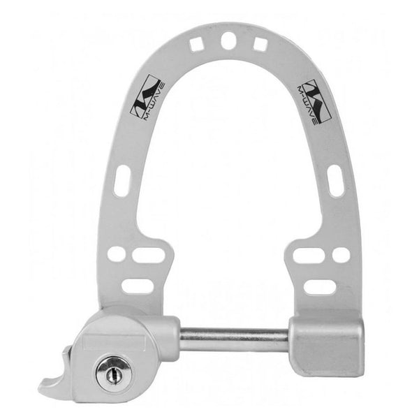 M-Wave Kettenschloss Booster, Fahrradschloss, Rahmenschloss, Bügelschloss, schwarz/silber