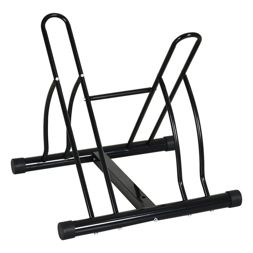 HOMCOM Fahrradständer, Metall, 60x54x57 cm, schwarz