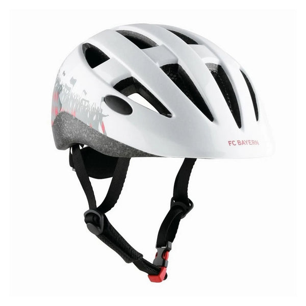 FC Bayern München Kinderfahrradhelm, weiß, Größe M (53-58 cm)