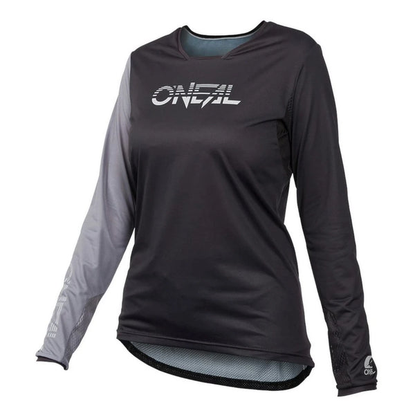 O'NEAL Element FR Damen Mountainbike Jersey Hybrid V.23, Größe L, Schwarz Grau