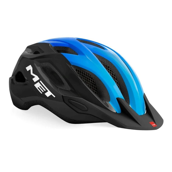 MET Crossover Mountainbikehelm, LED-Rücklicht, Visier, Größe 60-64 cm