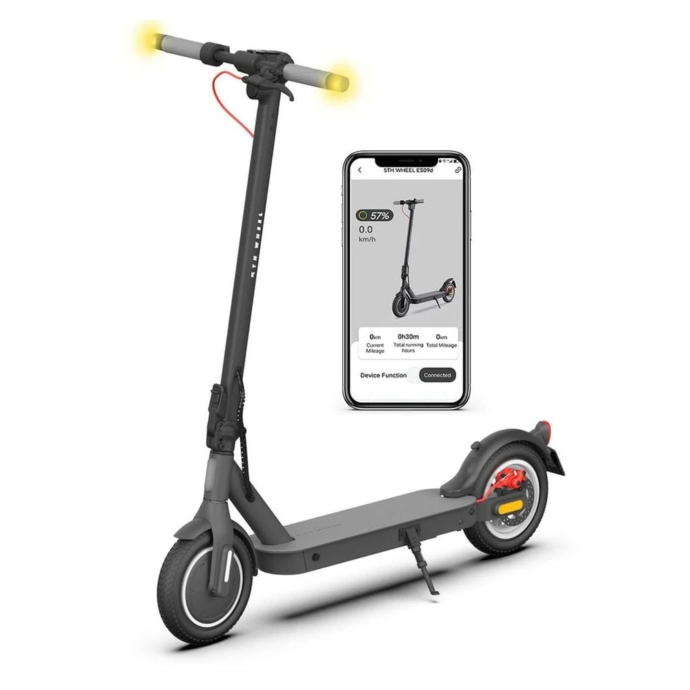 5TH WHEEL V30 Pro E-Roller, 10 Zoll, 350W, Grau, mit Blinkern und ABE