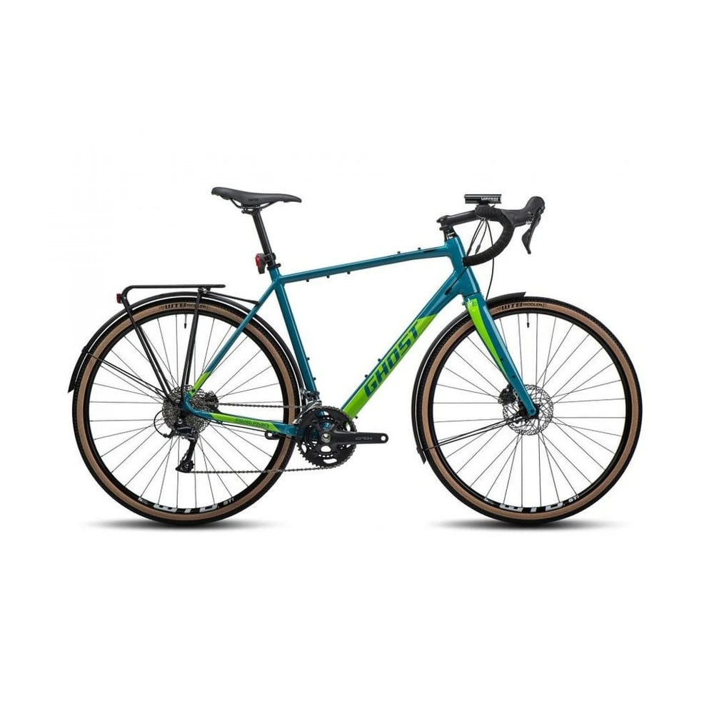 GHOST Road Rage EQ AL, blau-grün/lime-grün glossy, Größe XL