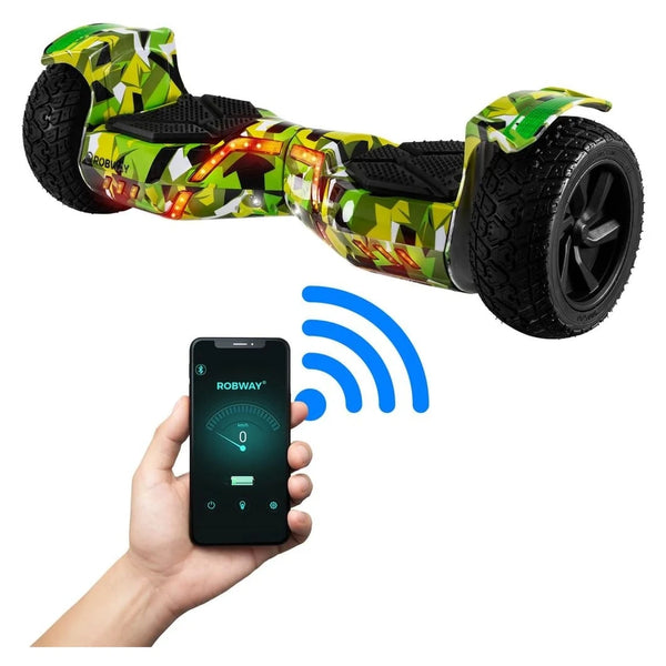 ROBWAY X2 Hoverboard, 8.5 Zoll, Woodland Camo, Offroad-Reifen