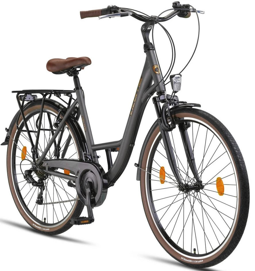 Licorne Bike Cityrad Violetta, 28 Zoll, 21 Gang, StVZO-konform