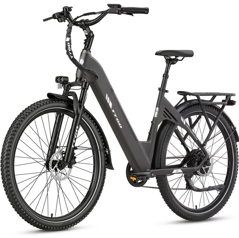 TTGO E-Bike Cityrad 28 Zoll, 110km Reichweite, 7 Gang Shimano, 648 Wh Akku