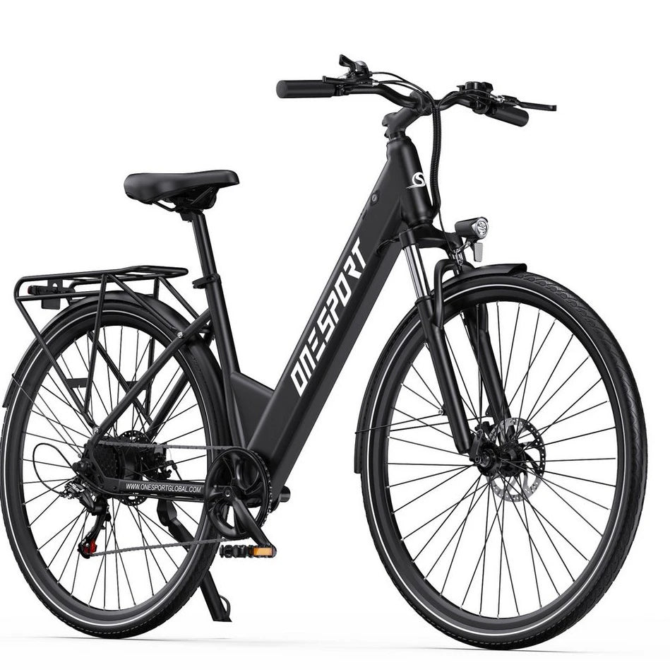 Onesport E-Bike Cityrad 28 Zoll, 468Wh, Kettenschaltung, Heckmotor