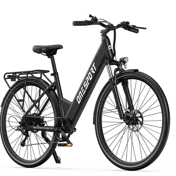 Onesport E-Bike Cityrad 28 Zoll, 468Wh, Kettenschaltung, Heckmotor