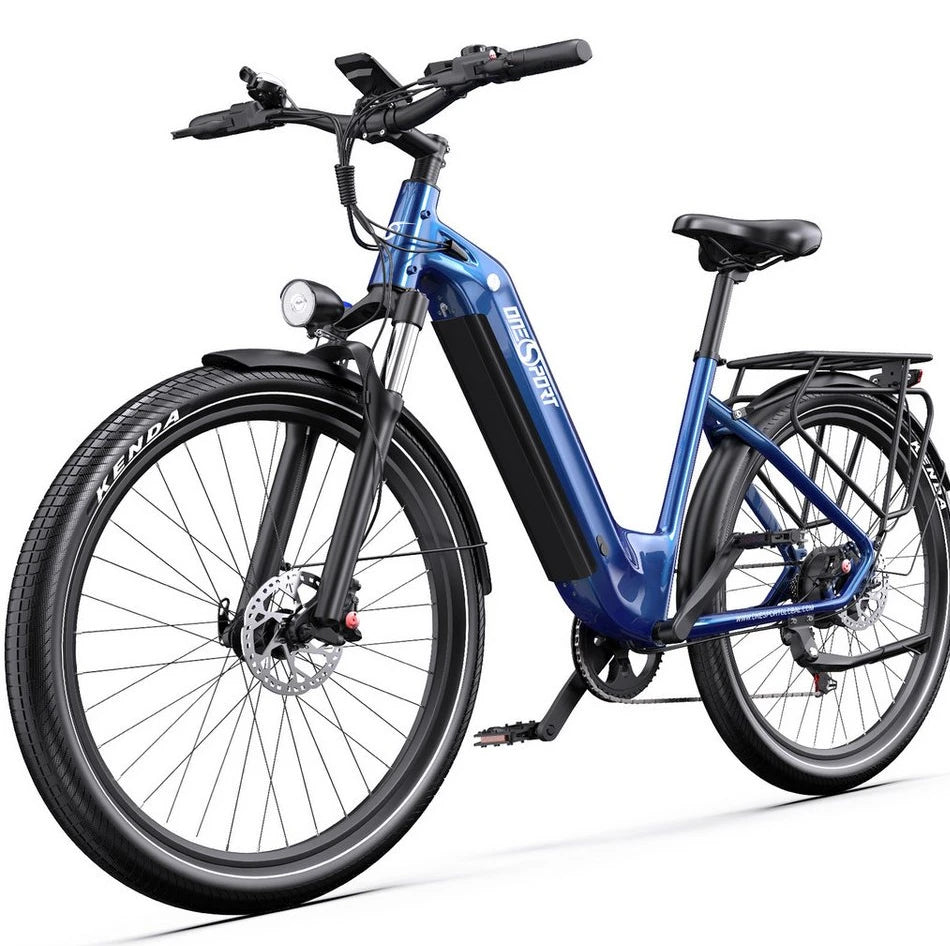 Onesport E-Bike Cityrad 28 Zoll, 18.2AH, 36V, 7-Gang Shimano, 120km Reichweite