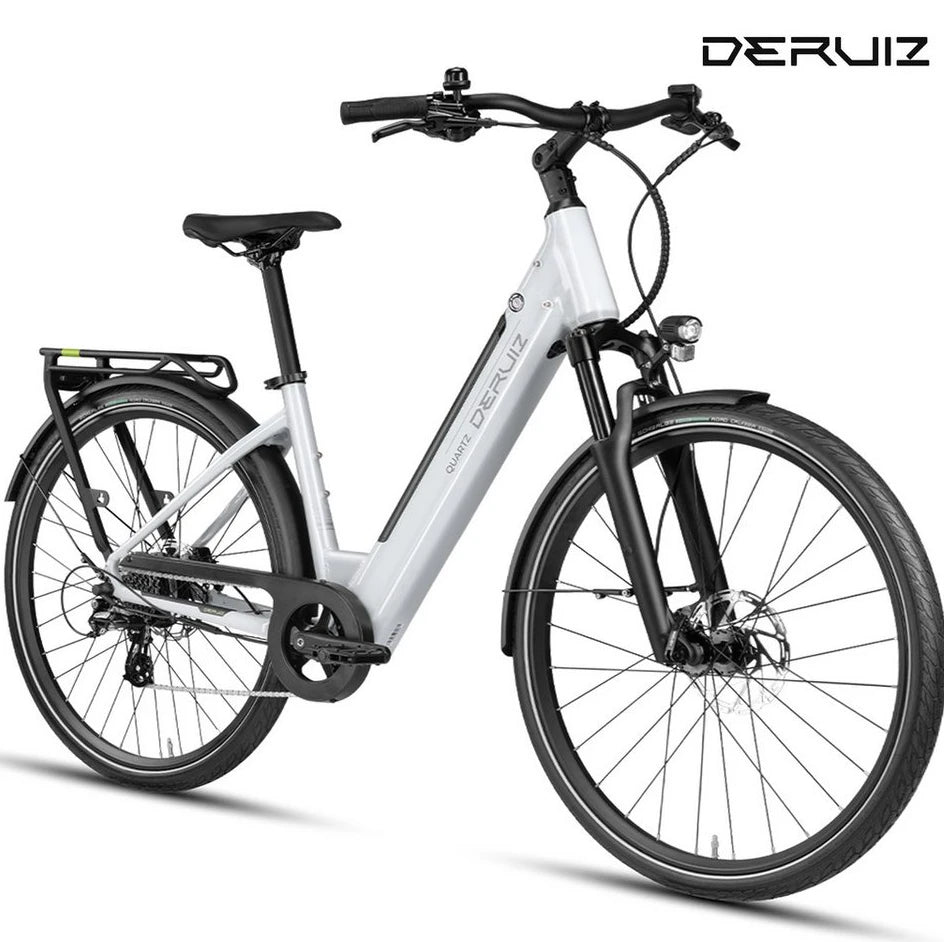 DERUIZ E-Bike Cityrad 28 Zoll, 160km Reichweite, 8-Gang SHIMANO, 644 Wh Akku