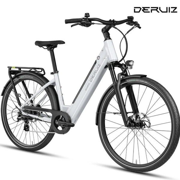 DERUIZ E-Bike Cityrad 28 Zoll, 160km Reichweite, 8-Gang SHIMANO, 644 Wh Akku