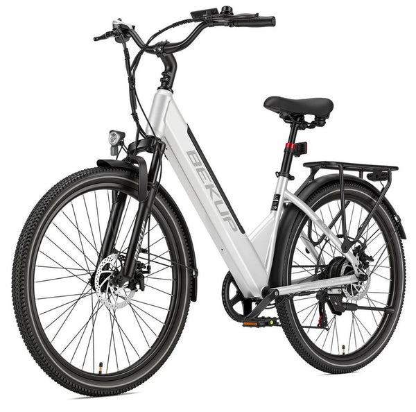 Vankel E-Bike Cityrad 26 Zoll, 522WH, Tiefeinsteiger, 7-Gang Shimano, Heckmotor