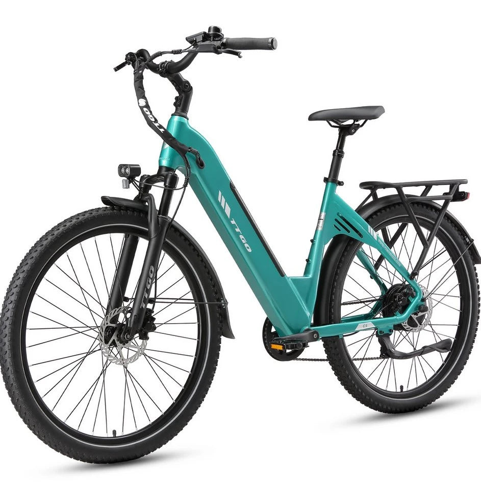 TTGO E-Bike Cityrad 28 Zoll, 110km, Federsattelstütze, 7-Gang Shimano