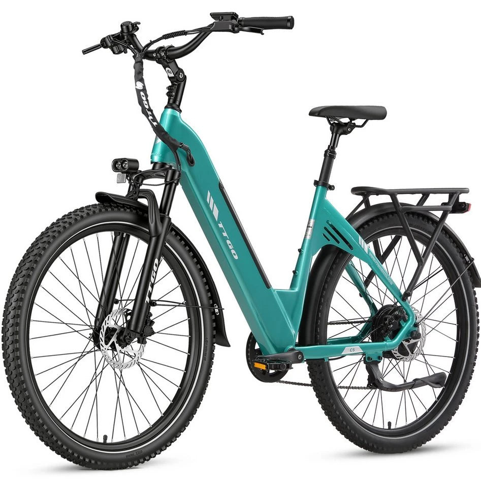 TTGO E-Bike Cityrad 28x2,4 Zoll, 110km Reichweite, 70 Nm Hinterradmotor, 7 Gang Shimano